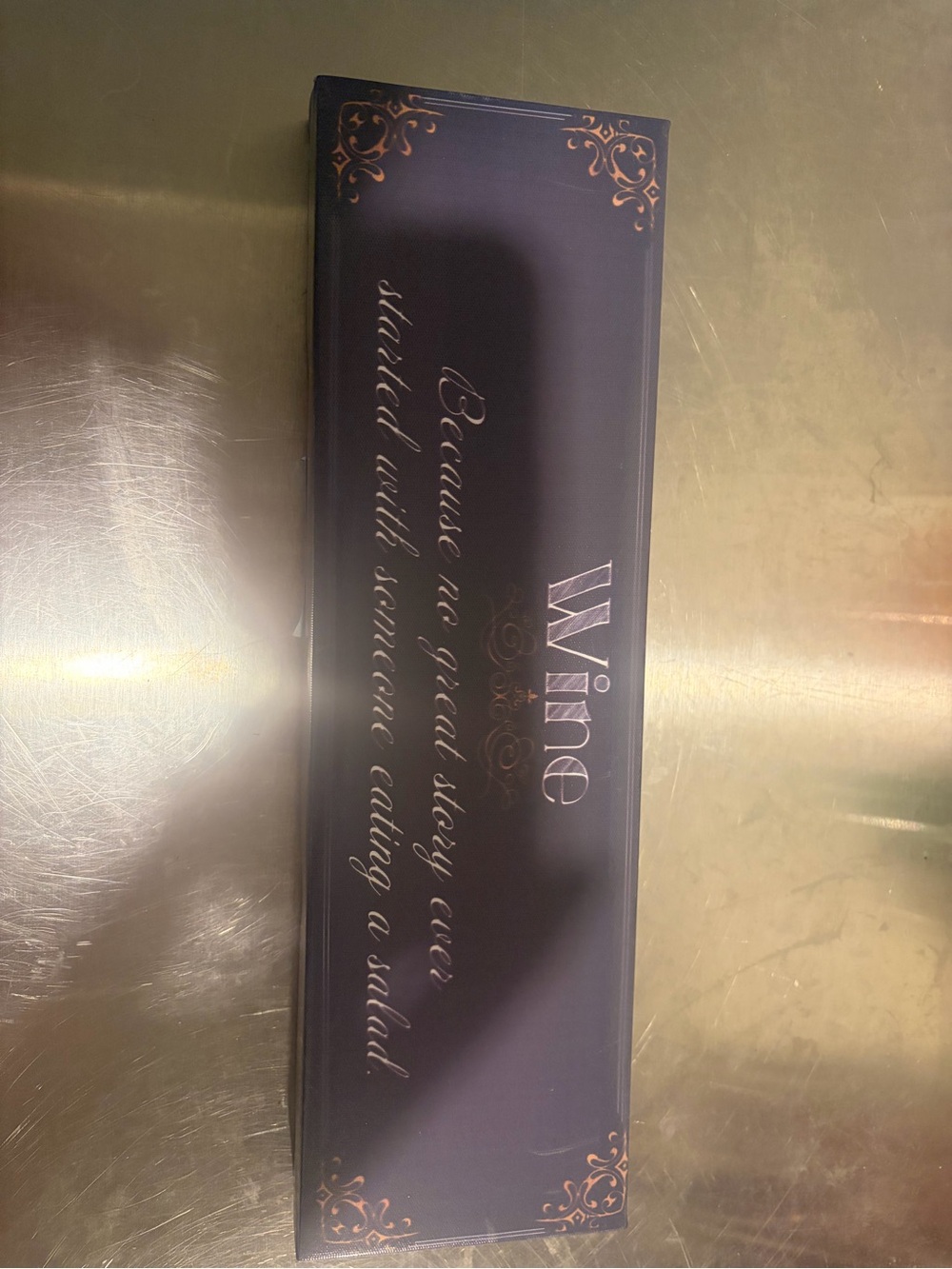 Wine Decorative Sign with Saying
